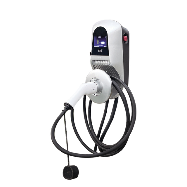 Schermo LCD di base EV Stazione di ricarica 16A/32A, 7.2KW/11KW/22KW SAE J1772 e IEC 62196-2 