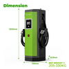  Eco-friendly 60KW 120kW DC CCS2 2 pistola ad alte prestazioni EV stazione di ricarica per uso domestico e commerciale